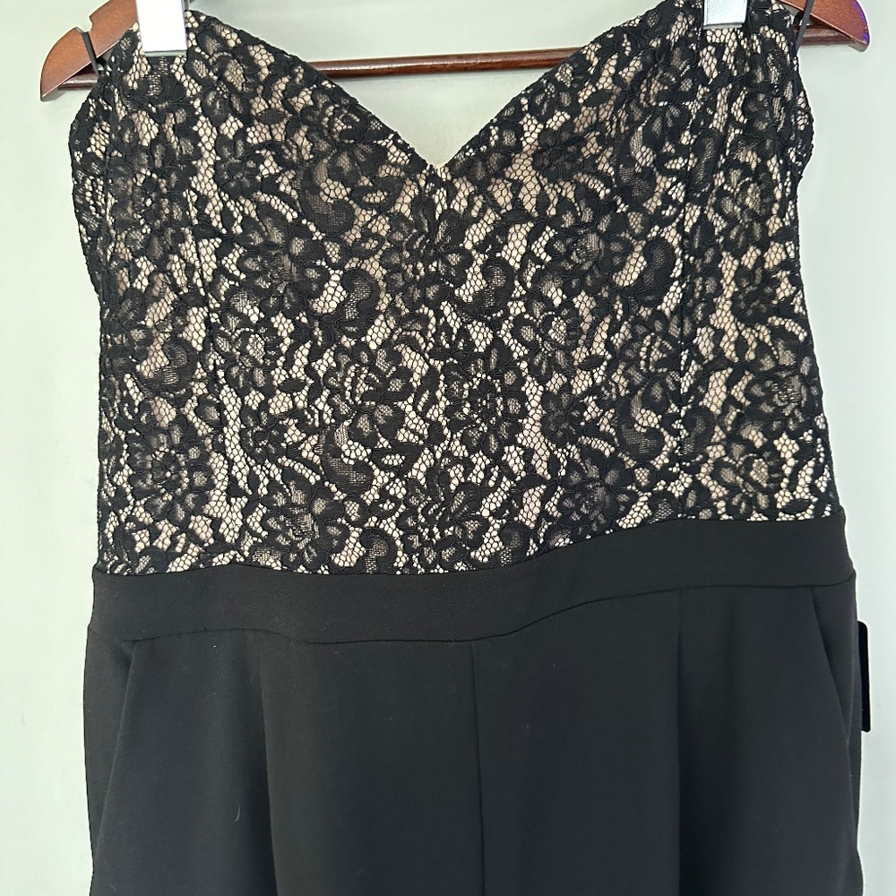 NWT Express Strapless Lace Jumpsuit XL